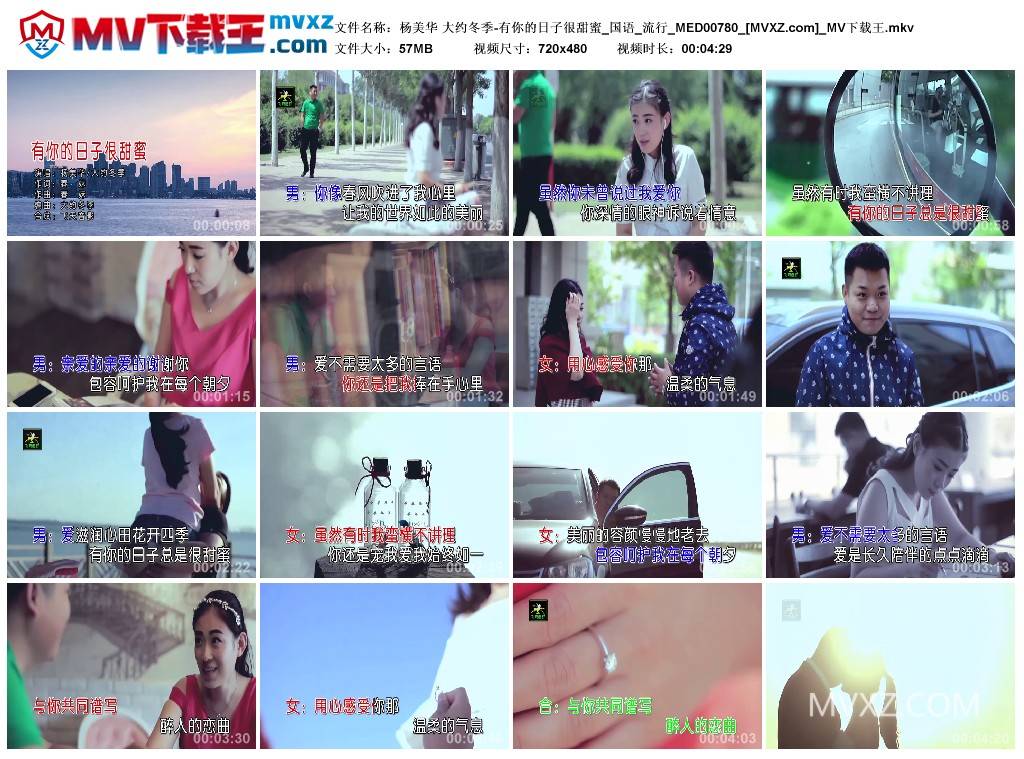 杨美华 大约冬季-有你的日子很甜蜜_国语_流行_MED00780